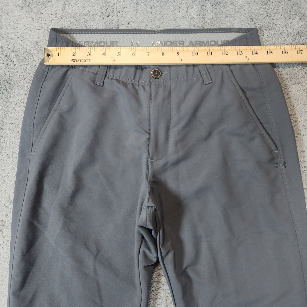 Under Armour Performance Pants Mens 30x30 Gray Golf Chino Elastic Waist Stretch - Picture 8 of 11